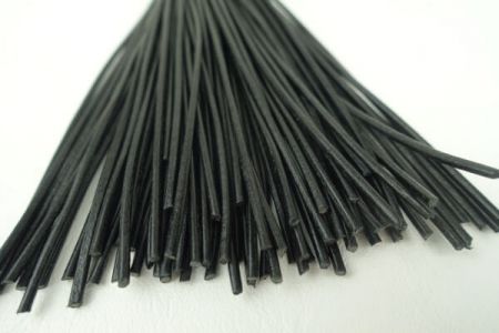 Lederband schwarz, rund,  2 mm, 1 m lang