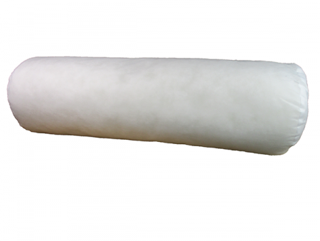 imbottitura per cuscino cilindrico, 100% poliestere, bianco, lung. 60 cm x  20 cm