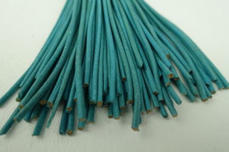 Stringhe di pelle turchese, tondo  2,0 mm, 1 m