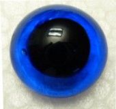 Bastelaugen blau, aus Glas an se, 5 mm 