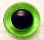 Occhi di vetro, verde, con occhiello, 5 mm 