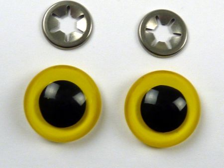 Occhi per civetta, gialli, 22 mm 