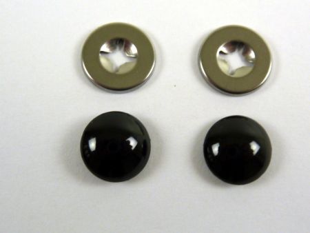 Occhi da orsacchiotto, nero, diametro 16 mm