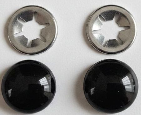 B�renaugen schwarz, 16 mm �, Sicherheitsaugen