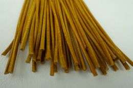 Lederband gelb, rund,  2 mm, 1 m lang