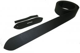 Grtelriemen aus echtem Leder, braun, ohne Schnalle, 120 cm lang, 38 mm breit