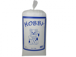 100% Polyester Faserbllchen, weiss, 1 kg