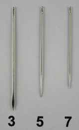 Ledernadeln mit geschliffener Dreikantspitze