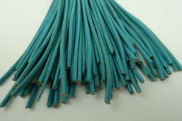 Lederband trkis, rund,  2 mm, 1 m lang