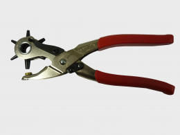 Lochzange 225 mm, rot, verstellbare Lochgrssen 2, 2.5, 3, 3.5, 4 und 4.5 mm