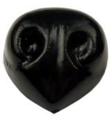 Plastik-Tiernase Brennase, schwarz, zum Kleben