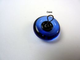 Bastelaugen blau, aus Glas an se, 5 mm 