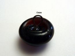 Brenaugen schwarz, aus Glas an se, 6 mm 