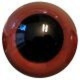 Brenaugen dunkelbraun, aus Glas an se, 6 mm 