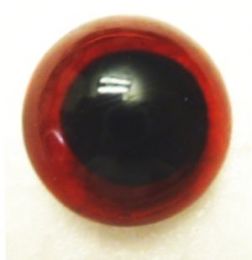 Brenaugen braun, aus Glas an se, 14 mm 