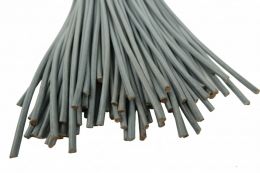 Lederband grau, rund � 2 mm, 1 m lang, echtes Rindsleder