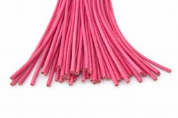 Lederband pink, rund � 2 mm, 1 m lang, echtes Rindsleder