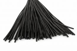 Lederband schwarz, rund � 2 mm, 1 m lang, echtes Rindsleder